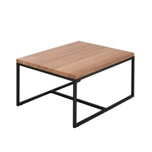 Stolik z blatem z dębowego drewna Windsor & Co Sofas Quadrat, 80x70 cm