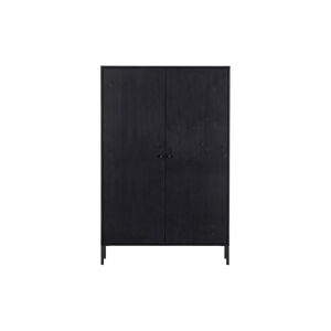Czarna szafka z litego drewna sosnowego 100x155 cm Xam – WOOOD