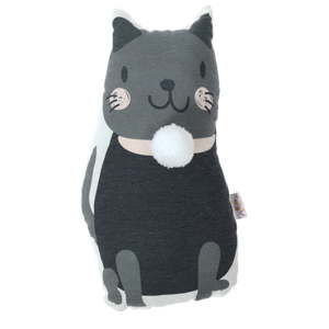 Poduszka dziecięca z domieszką bawełny Apolena Pillow Toy Black Cat, 17x34 cm