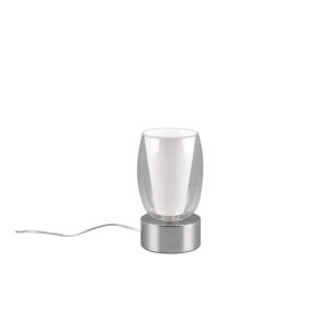 Lampa stołowa w kolorze srebra ze szklanym kloszem (wysokość 24 cm) Barret – Trio Select