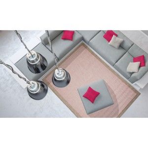 Różowy dywan odpowiedni na zewnątrz Floorita Chrome, 135x190 cm