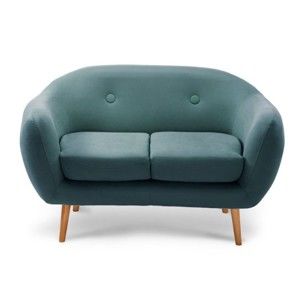 Turkusowa sofa 2-osobowa Scandi by Stella Cadente Maison