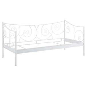 Białe łóżko metalowe Støraa Isabelle, 90x200 cm