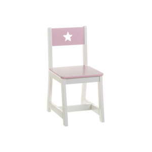 Białe krzesełko dziecięce z różowym siedziskiem Unimasa Peso