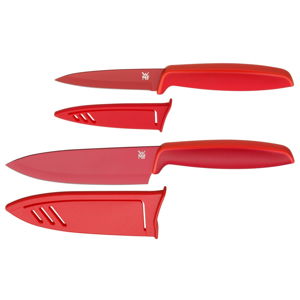 Zestaw 2 czerwonych noży z osłonką WMF Touch