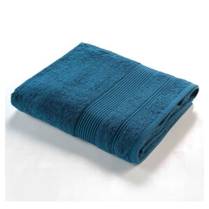 Ciemnoniebieski bawełniany ręcznik kąpielowy frotte 90x150 cm Tendresse – douceur d'intérieur