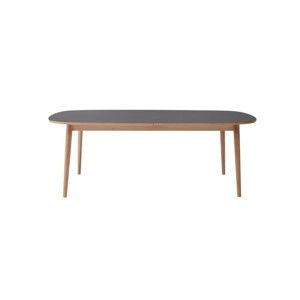 Brązowy rozkładany stół z ciemnoszarym blatem WOOD AND VISION Bow, 210x105 cm