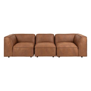 Koniakowa sofa z imitacji skóry 282 cm Fairfield Kentucky – Bonami Selection