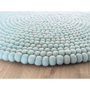 Pastelowoniebieski wełniany dywan kulkowy Wooldot Ball Rugs, ⌀ 120 cm