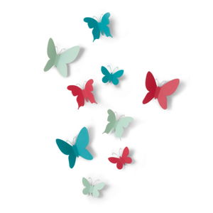 Zestaw 9 dekoracji ściennych 3DUmbra Butterflies