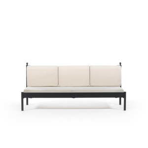 Beżowa 3-osobowa sofa ogrodowa Mitas, 76x209 cm