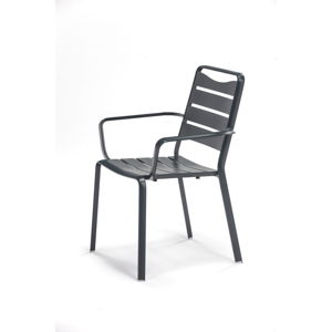 Antracytowe metalowe krzesła ogrodowe zestaw 4 szt. Spring – Ezeis