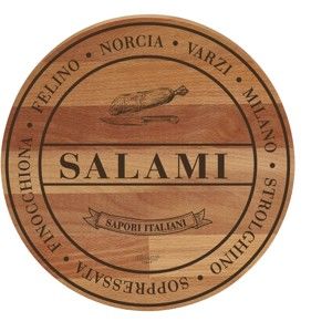 Deska do krojenia z drewna bukowego Bisetti Broad Salami, ø 30 cm