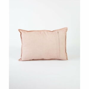 Różowa poduszka dekoracyjna Linen Couture Lino Moss, 35x50 cm