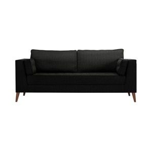 Czarna sofa 3-osobowa Stella Cadente Maison Atalaia Black