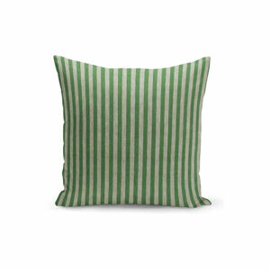 Zielono-beżowa poszewka na poduszkę Kate Louise Stripes, 45x45 cm