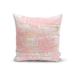 Poszewka na poduszkę Minimalist Cushion Covers Pink Leafes Brush, 45x45 cm