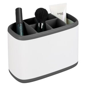 Biały plastikowy organizer łazienkowy na kosmetyki - Wenko