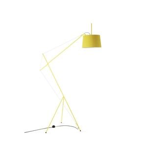 Żółta metalowa lampa stojąca HARTÔ Elisabeth