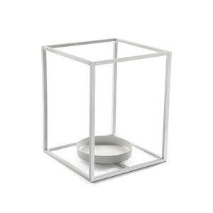 Biały świecznik VERSA Cube, wys. 20 cm