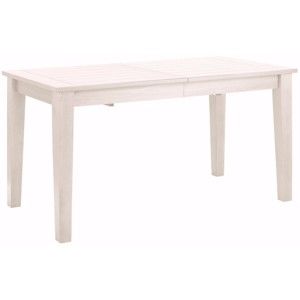 Biały drewniany stół rozkładany Støraa Amarillo, 180x76 cm