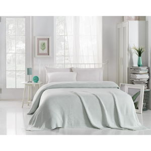 Miętowoniebieska narzuta na łóżko z domieszką bawełny Homemania Decor Silvi, 220x240 cm