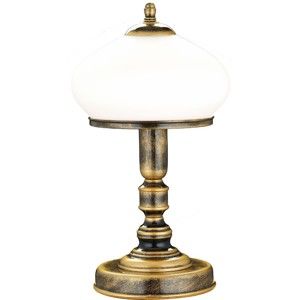 Lampa stołowa z białym abażurem Glimte Silver