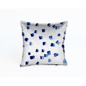 Niebiesko-szara aksamitna poduszka Velvet Atelier Mallorca, 45x45 cm