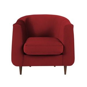 Czerwony aksamitny fotel Kooko Home Glam