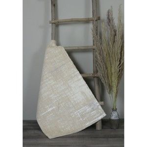 Kremowy bawełniany dywanik łazienkowy My Home Plus Sensation, 60x100 cm