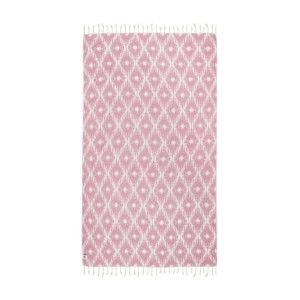 Różowy ręcznik hammam Kate Louise Calypso, 165x100 cm