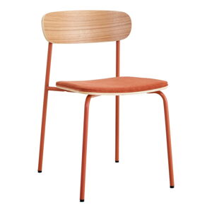 Czerwone/naturalne krzesła zestaw 2 szt. Adriana – Marckeric
