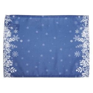 Zestaw 2 niebieskich mat stołowych z motywem światecznym Apolena Honey Snowflakes, 33x45 cm