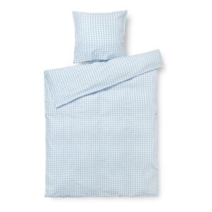 Biało-jasnoniebieska pościel z krepy na łóżko pojedyncze 140x220 cm Bæk&Bølge - JUNA