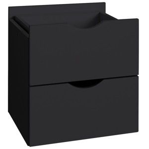 Czarna podwójna szuflada do regału Støraa Kiera, 33x33 cm