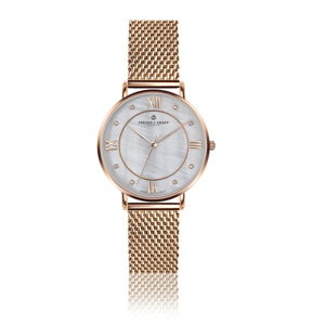 Zegarek damski z paskiem ze stali nierdzewnej w barwie różowego złota Frederic Graff Liskamm