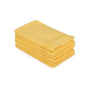 Zestaw 6 żołtych ręczników bawełnianych Madame Coco Lento Amarillo, 30x50 cm