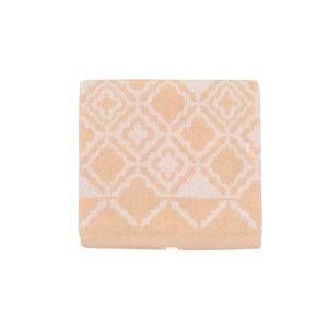 Jasnopomarańczowy ręcznik bawełniany Mozaic, 50x90 cm