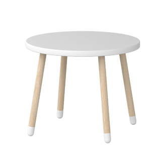 Biały stolik Flexa Play, ø 60 cm