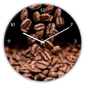 Zegar ścienny Styler Glassclock Coffee Seeds, ⌀ 30 cm