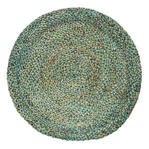Okrągły zielony dwustronny dywan z juty Green Decore Spectrum, 150 cm