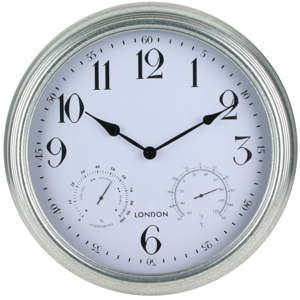 Zegar ścienny z termometrem Le Studio Horloge Zinc, 40,5 cm
