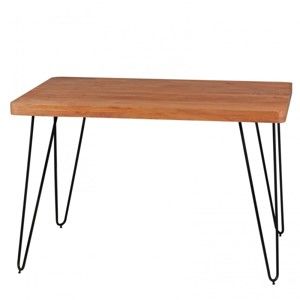 Stół z litego drewna akacji Skyport BAGLI, 120x80 cm