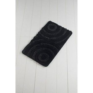 Czarny dywanik łazienkowy Confetti Bathmats Wave Ecru, 60x100 cm