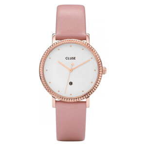 Damski zegarek z różowym skórzanym paskiem Cluse Le Couronnement