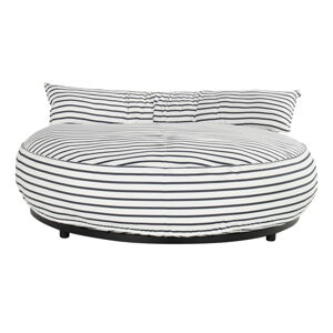 Czarno-białe tapicerowane łóżko ogrodowe Emma – Hartman