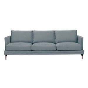 Szara sofa 3-osobowa z konstrukcją w kolorze miedzi Windsor & Co Sofas Jupiter