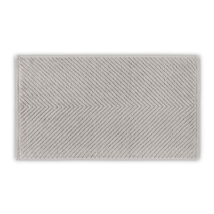 Jasnoszary bawełniany ręcznik kąpielowy 142x76 cm Chevron – Foutastic