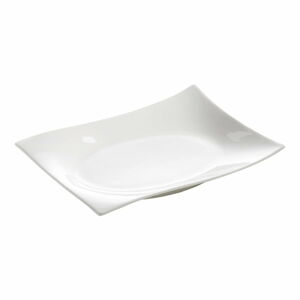 Biały porcelanowy talerz Maxwell & Williams Motion, 20,5x15 cm
