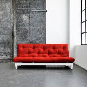 Sofa rozkładana Karup Fresh White/Red